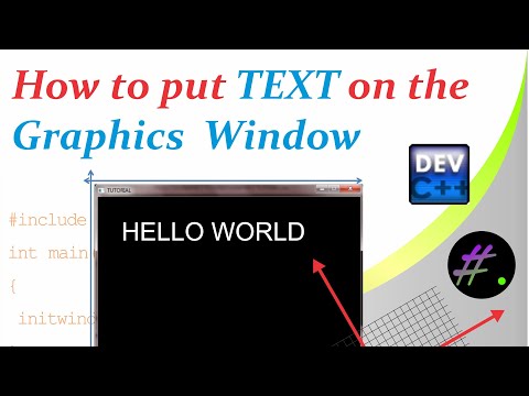 Part 11 | How to add Text to Graphics window | Graphics in C++