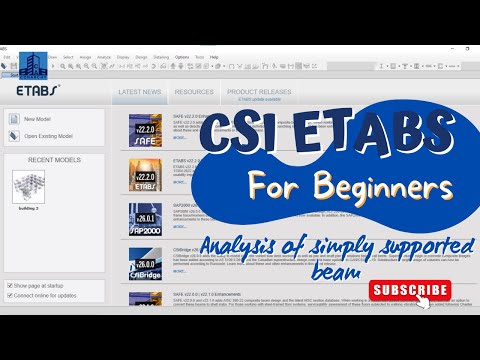 2. ETABS for beginners: Simply Supported Beam Analysis in ETABS: Step-by-Step Tutorial 🏗️