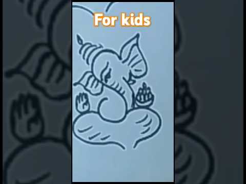 Easy Ganesha Drawing For Kids #shorts #trending #viral #ytshorts #ganesh #kids