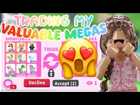 trading EXOTIC/PREPPY MEGAS! (I got a HUGE OVERPAY!) 💗😱