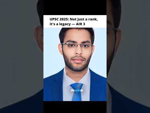 Rank 3 in UPSC 2025: A Dream Realized | UPSC 2 LBSNAA | #shorts