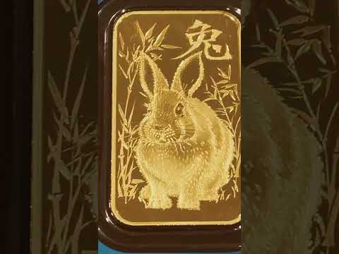 Lunar Gold Bars Side by Side - Rabbit and Dragon #gold #goldbars #goldbar