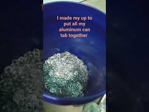 Mixing all my aluminum can tabs together
