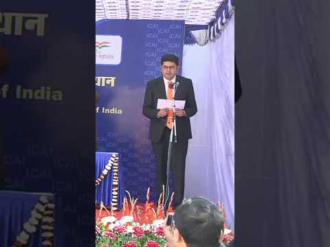 Oath Taking Ceremony..ICAI President CA.Aniket Talati. @theicai#ca #ca2023#capresident#icai #CA