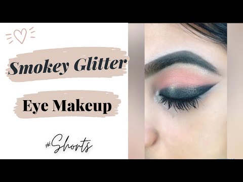 Smokey Eye Tutorial | Step By Step Tutorial For Beginners | Easy Glitter Smokey Eye Makeup #shorts