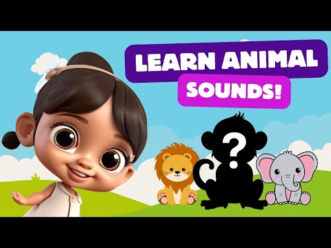 Learn Animal Sounds for Kids!. Fun & Educational Video. Multi language subtitle