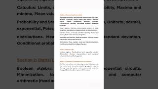 Gate CS Syllabus 2025 #computerscience #engineering
