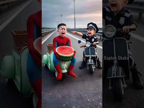 little police officer laughs at Spider-Man #avengers​ #ironman​ #sirenhead​ #shorts​