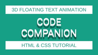 CSS 3D Text Floating Animation | @codecompanion93