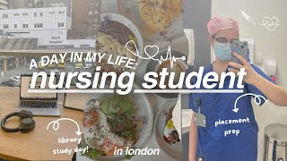 A Day in the Life of a Nursing Student (study vlog, uk)