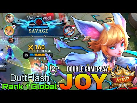 SAVAGE! Joy Double MVP Gameplay - Top 1 Global Joy by DuttFlash - Mobile Legends