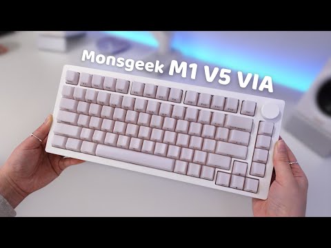 typing on a cloud ☁️ | Akko Rosewood | Akko Stellar Rose | Monsgeek M1 V5 VIA | Unboxing & Modding