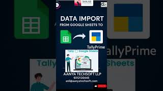 Data import from Google sheets to Tally Prime 🤙 9811393975 #tallysolution
