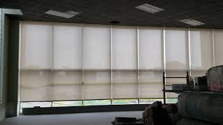 Commercial roller shades light filter