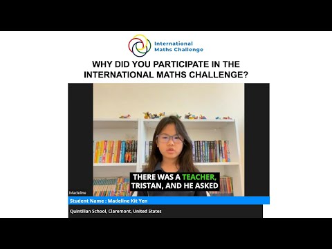 Why did you participate in the International Maths Challenge?