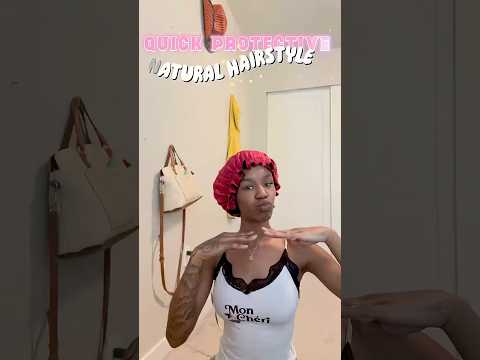 QUICK PROTECTIVE NATURAL HAIRSTYLE💗 #hairtutorial #naturalhair #protectivestyles #jayanarose #viral