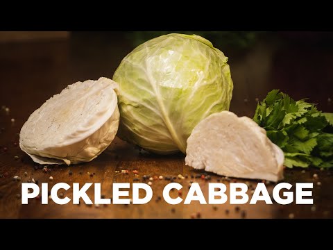Preserving whole cabbage heads. That good old pickled sour cabbage. A traditional recipe.