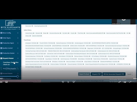 BETs ERP | 29 - Dispatch Sheet Generation | FMS | Dispatch