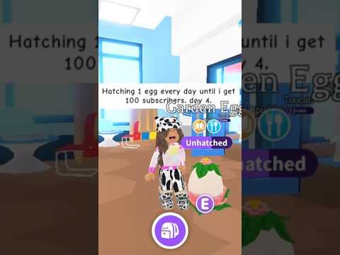 Hatching 1 egg every day until I get 100 subscribers. Day 4. #robloxadopt #robloxadoptmetrading