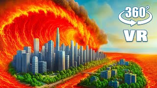 VR 360° LAVA TSUNAMI WAVE HITS THE CITY