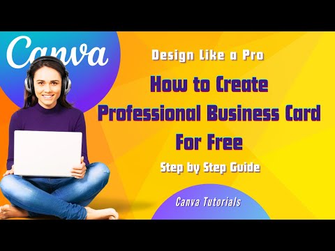 Business Card Design For Free With Canva #canvatutorial #canvadesigntutorial #businesscarddesign