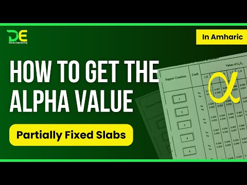 How to find the alpha values for Partially fixed slab.