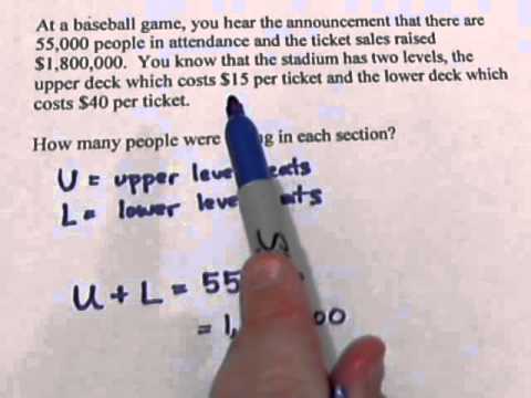System of Equations Stadium problem