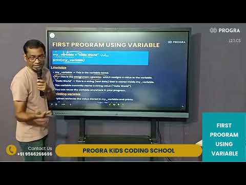 First program using variable | #python  #pythonforkids  #codingforkids  #pythonforbeginners
