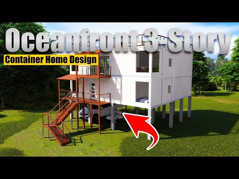 Discover our 3 Story Shipping Container Home Project - Ocean Front Living!