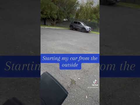 Starting my car from the outside. A way of confusing people.