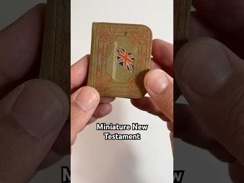 Miniature New Testament, khaki cloth with Union Jack, soldiers bible. #unionjack #newtestament