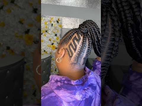 Freestyle ponytail done on my bestfriend | ponytail tutorial #ponytail#freestylebraids#trendingreels