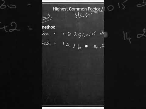 How to find HCF/GCD - Highest Common Factors - Math concepts