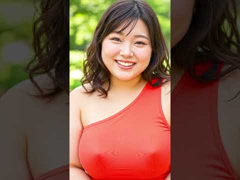 【AIぽっちゃり美女】ノーブラ散歩　街中美女③編　#chubbygirl #braless #nobrastyle