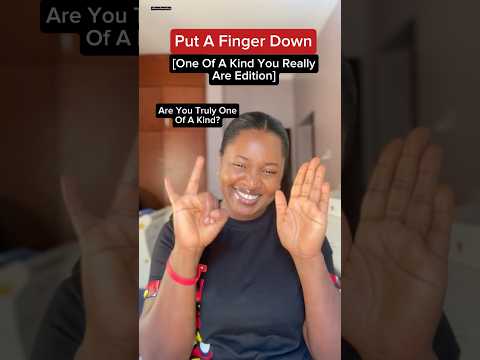 Put a finger down, One of a kind you really are edition #shorts #putafingerdown #putyourfingerdown