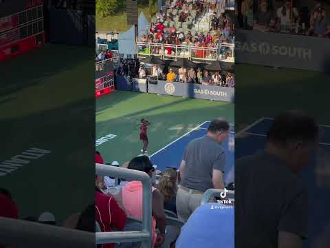 My first tennis match🎾 #atlantaopen #tennis #cocogauff #leylahfernandez
