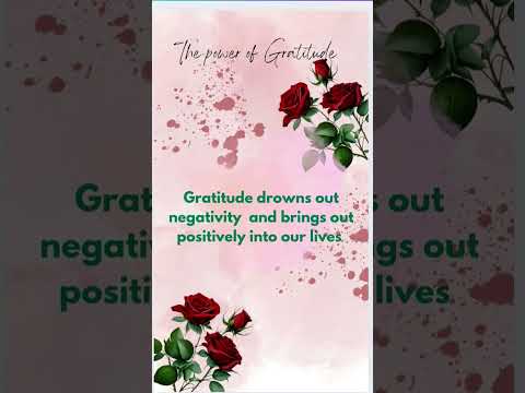 The power of Gratitude.