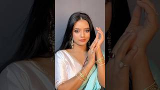 Sky Blue saree makeup tutorial 🩵✨|| #youtubeshorts #ytshorts #ashortaday #makeup