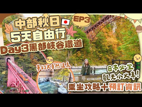 【🇯🇵中部秋日5天遊】EP3「黑部峽谷鐵道」詳細秘景1日遊➡️小火車預訂資訊🚂＋大自然絕景溫泉推介！