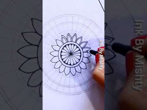 Round mandala art | mandala art | mandala art easy | mandala art for beginners | shorts