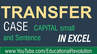 Transforming the case of Text in Excel ~ Excel Text Formulas
