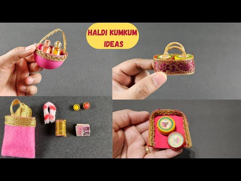 4 Haldi kumkum Packing ideas|Pasupu Kumkuma #pasupukumkuma #returngiftsforalloccasions #haldikumkum