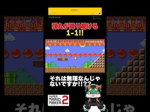 上から弾丸が降り続ける1-1がヤバすぎた！#スーパーマリオメーカー2 #ゲーム実況