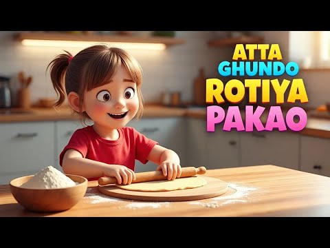 Atta Ghundo Rotiya Pakao | Funny Kids Poem in Urdu Hindi | Nursery Poem | @DooDahDoo