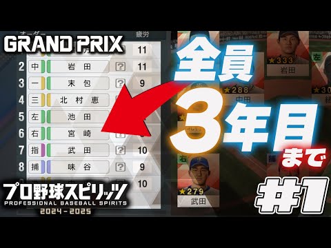 【プロスピ2024】入団3年目以内縛りで戦うグランプリ#1【グランプリ】