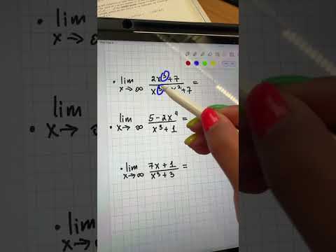 Limit at infinity 3 cases #math #calculus