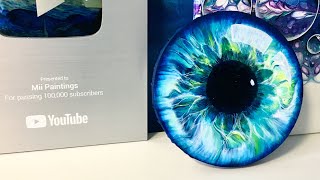 Wow! EYE ACRYLIC POUR fluidart painting short tutorial #acrylicpouring #fluidart #eye #painting