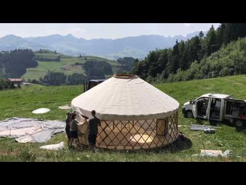 Zeltwelt | 5m-Jurten-Aufbau | Haslen AI