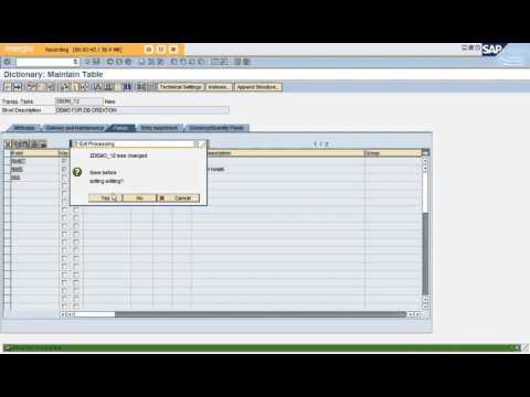 How to create database table in SAP | SAP ABAP