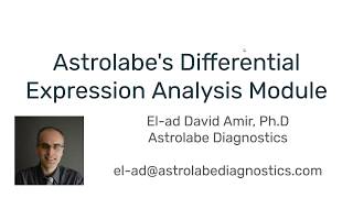 Astrolabe's Differential Expression Analysis Module